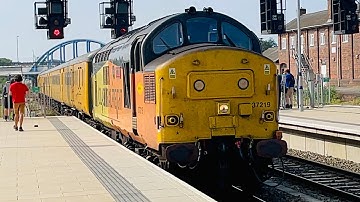 Colas Rail 37219+Network Rail 97303 At Derby From Cardiff Central To Derby R.T.C.(Network Rail)