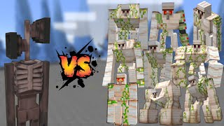 Siren Head VS  ALL Iron Golem Battle in Minecraft ALL Iron Golem vs Siren Head