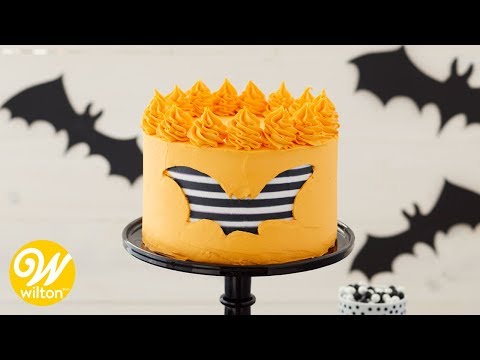 How to Make a Striped Halloween Bat Cake  Wilton