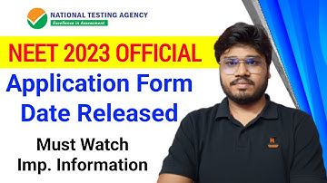 NEET 2023 Application Form Date | Latest Official Updates | NTA NEET 2023 Registration Date? 👍👍