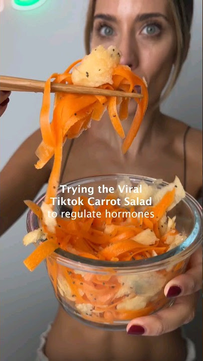 I tried the viral Tiktok carrot salad for regulating hormones 🥕🤤