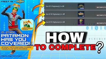How to Complete Patamon Event in Free Fire | Use Digitama in BR | FF x Digimon Guide