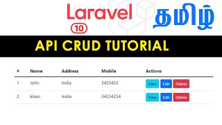 Laravel 10 Api Crud Tutorial in Tamil