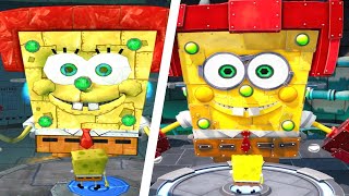 SpongeBob Battle for Bikini Bottom Rehydrated - All Bosses Comparison (Remake vs Original)