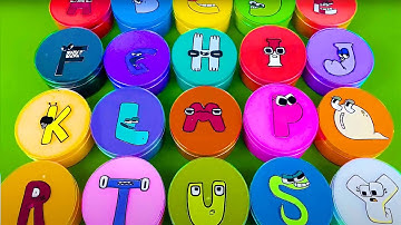 Numberblocks & Alphablocks - Finding with SLIME in Mini Circle Colorful Mix!|Satisfying Slime Videos