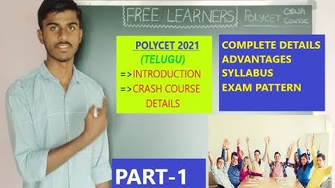 #"POLYCET crash course - part-1 || Polytechnic Entrance Exam  #Free Learners