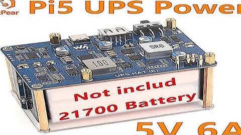 Raspberry Pi 5 UPS HAT E 4-Port For 21700-Li-Battery (NOT includ) 5V6A Uninterruptible Power Suppl