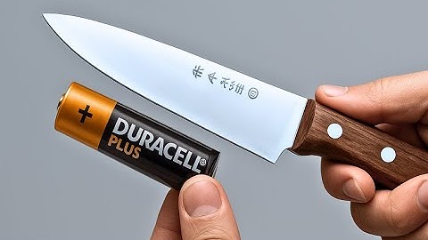 KNIFE Like Razor Sharp! Sharpen Any Knife in 1 Minute with an Old Battery😱🔪