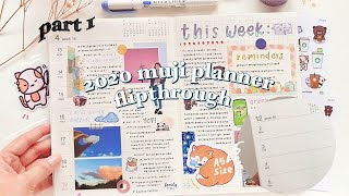 2020 muji planner flip through | part 1 (jan to june) 💫📔