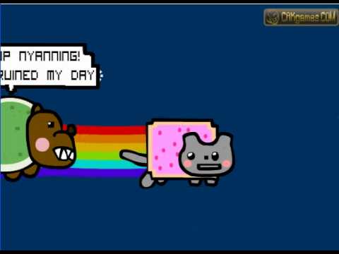 Nyan dog chasing NYAN CAT