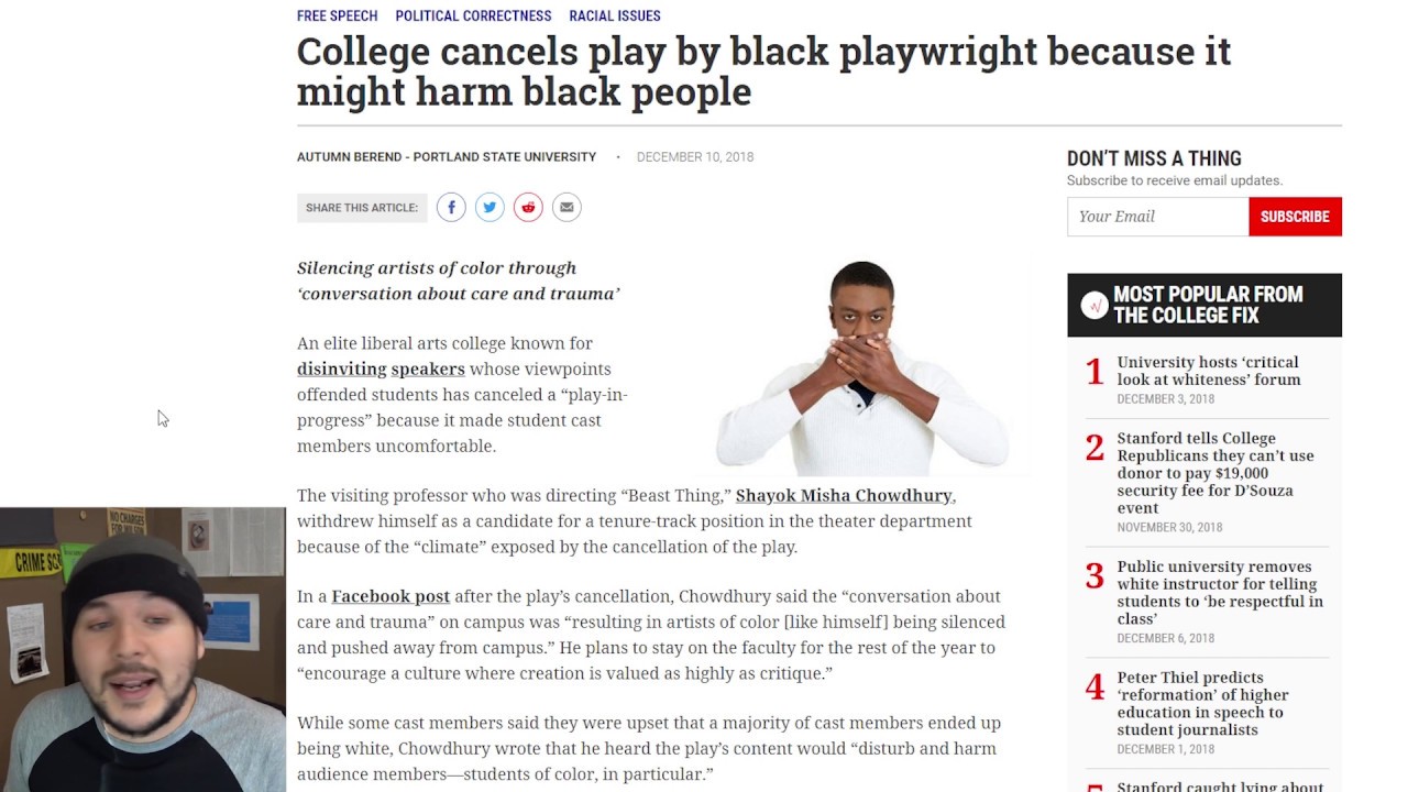 Black Playwright CANCELED For being "Harmful" To Minorities(UPDATED)