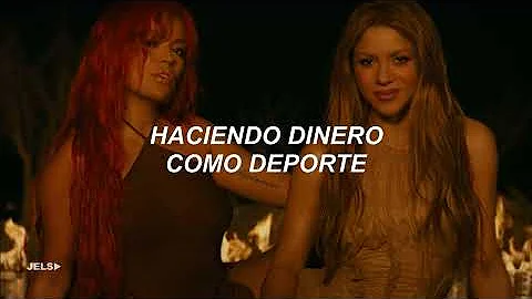 TQG - KAROL G, Shakira (Letra) 🔥 || Dile a tu nueva bebe que por hombres no compito