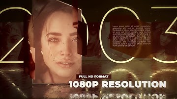 After Effects Template: Timeline Slideshow Golden Faces