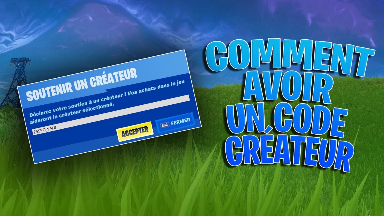 [TUTO] COMMENT AVOIR UN CODE CRÉATEUR ! (1/2) - YouTube