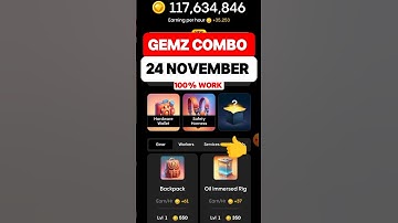Gemz Daily Combo Today 24 November Daily Combo Today #gemz #combo #airdrop