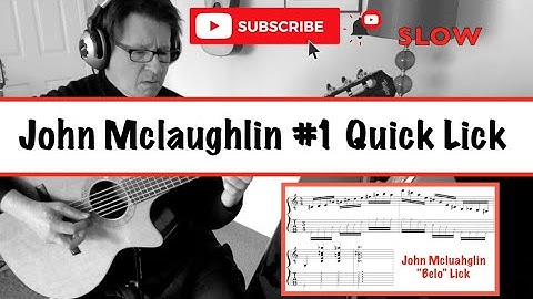 John Mclaughlin guitar lesson "QUICK" Lick #1 [Alternate Picking guitar technique]