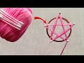 Super Easy Woolen Flower Making Ideas - Hand Embroidery Amazing Trick- DIY Flowers with Yarn