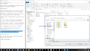 Make batch file in MS-DOS to make new folder and copy files in the folder.
