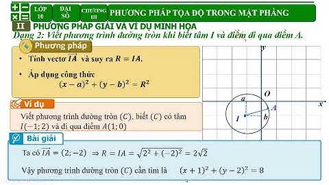 Các dạng viết phương trình đường tròn toán 10