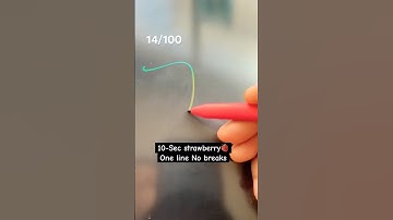 14/100 Try this in 10 seconds✍🏻#howtodrawstrawberry #easydrawingforkids #drawingchallenge #shorts