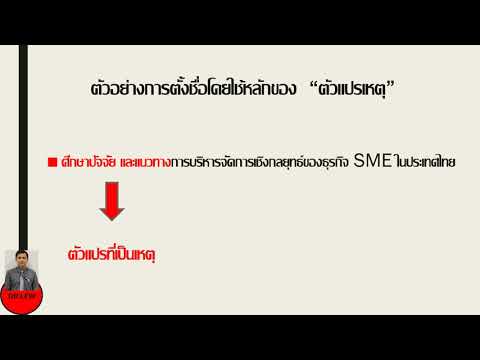 หลักการตั้งชื่อหัวข้องานวิจัย วิทยานิพนธ์ หรือค้นคว้าอิสระ สาขาบริหารธุรกิจ