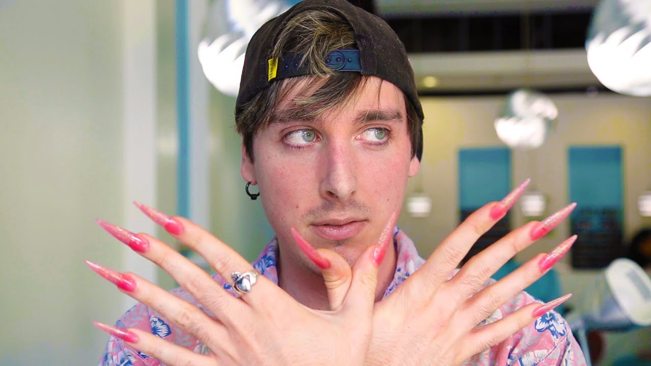 Gamer Guys Wear Acrylic Nails For The First Time Youtube