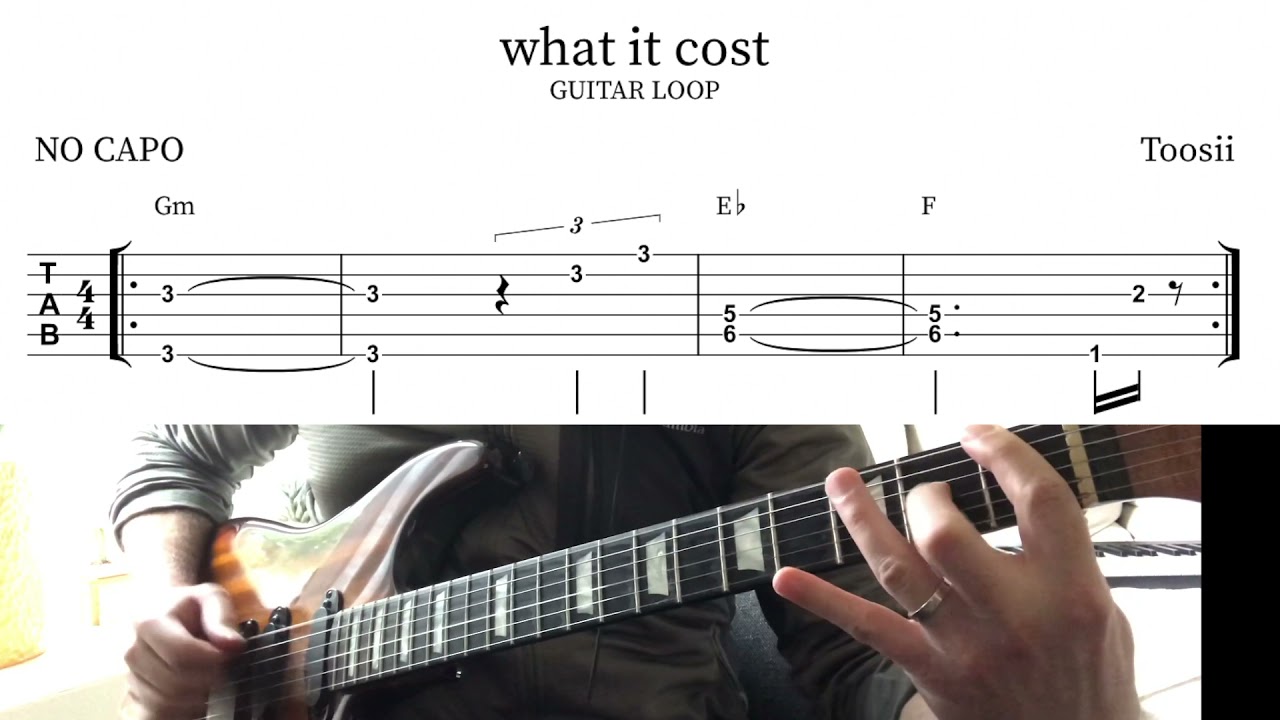 Toosii - what it cost (Guitar Loop with Tab)