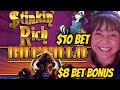 $10 Bet Bonus on Stinkin Rich & High Limit Buffalo Bonus