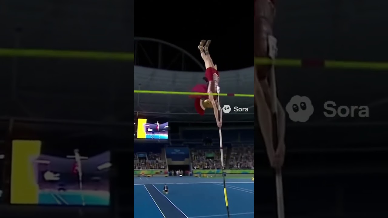 Gladiator makes crazy jump 