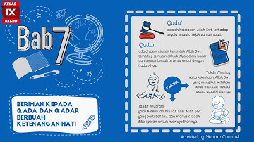 PAI KELAS 9 | RANGKUMAN BAB 7 | BERIMAN KEPADA QADA