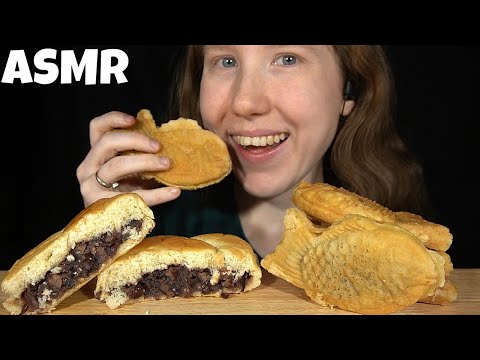 ASMR JAPANESE TAIYAKI AND RED BEAN BUN MUKBANG (No Talking) EATING SOUNDS