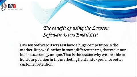 Best Lawson Software Users Email List Providers