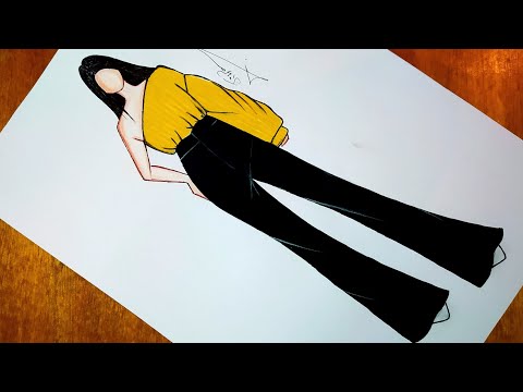 تعلم رسم ازياء كاجوال سهلة 17 | Dessin de mode