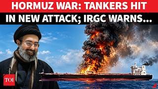 HORMUZ IN FLAMES: Tanker Hit By ‘Mystery Projectile’; HIGH ALERT For Ships Near Iran | Watch