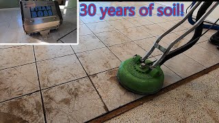 Tile and grout professionally cleaned for the first time in over 30 years!! #cleaning #clean