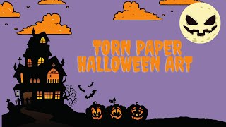 Torn Paper Halloween Art