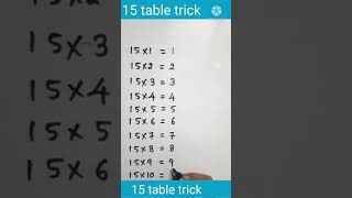 15 table trick | table trick of 15 | table of 15 | 15 ka table trick | #table #tables #short #shorts