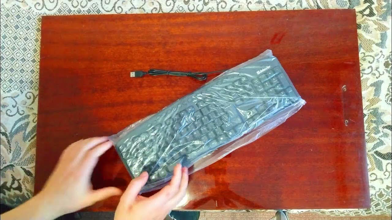 Клавиатура Defender Atlas HB-450 Black USB вскрытие упаковки - YouTube