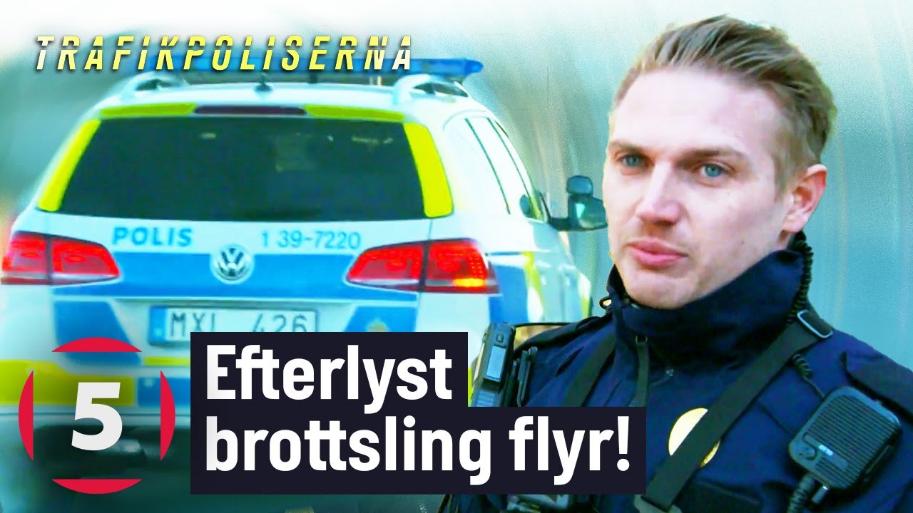 Polisen jagar efterlyst brottsling som sätter plattan i mattan! | Trafikpoliserna | Kanal 5 Sverige