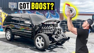 Zac Gets a HUGE Turbo for his Godzilla Swapped OBS Tahoe!