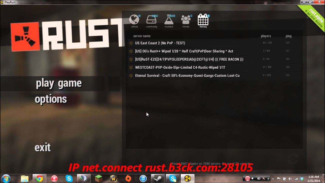 rust server status
