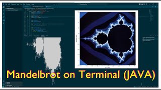 Mandelbrot Set on Terminal screen written in JAVA | Code in the Description