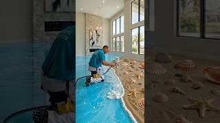 THIS FLOOR IS JUST WOW 😱 #epoxyfloor #epoxy #home