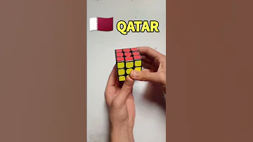HOW TO MAKE A QATAR FLAG IN CUBE RUBIC BY 