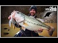Bass fishing after a rain huge bass on early spring runoff