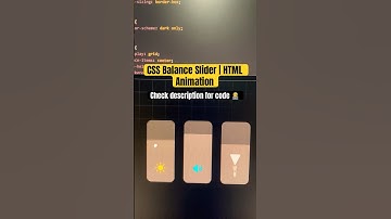 CSS Balance Slider | HTML CSS Animation #frontend #cssanimation   #shorts