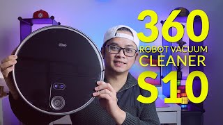 360 Robot Vacuum Cleaner S10 - Triple-eye LiDARs | 3300Pa Strong Suction |  Huge 5000mAh battery - YouTube
