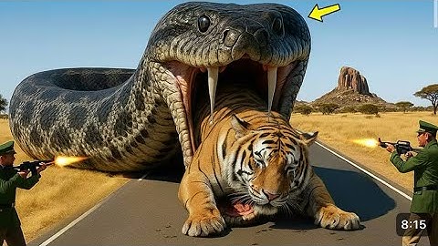 Heroic Rescue Team Saves Poor Bengal Tiger from Giant Python