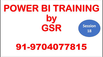 Power BI Service Session 3|PowerBI Session 18 | Power Bi Training by GSR