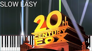 20th Century Fox Theme | SLOW EASY Piano Tutorial